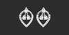 PEAR SHAPE THREE DIAMOND STUD EARING