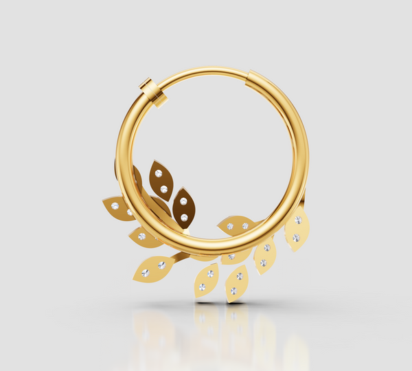 LEAF BLOOM NATH NOSE PIN