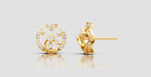 RADIANT CIRCLE STUDS EARING