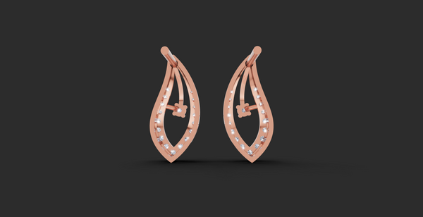 ELEGANT LEAF DROP STUD EARING