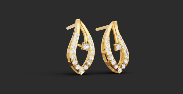 ELEGANT LEAF DROP STUD EARING