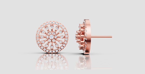DIAMOND SUNFLOWER STUDS EARING