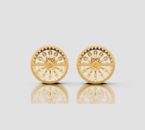DIAMOND SUNFLOWER STUDS EARING