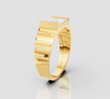 REGAL BLOCK DIAMOND RING
