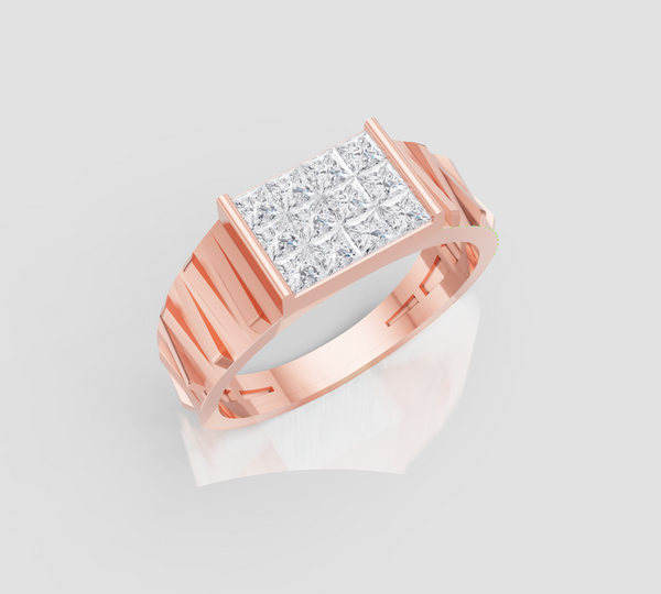 REGAL BLOCK DIAMOND RING