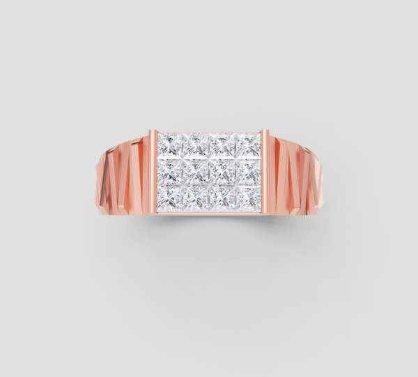 REGAL BLOCK DIAMOND RING