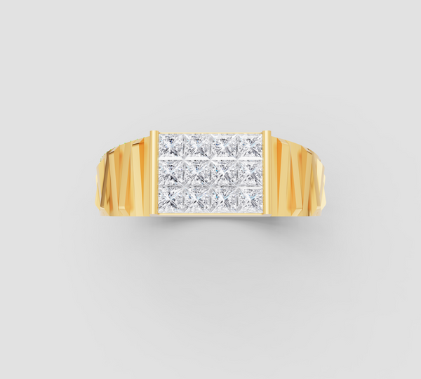 REGAL BLOCK DIAMOND RING