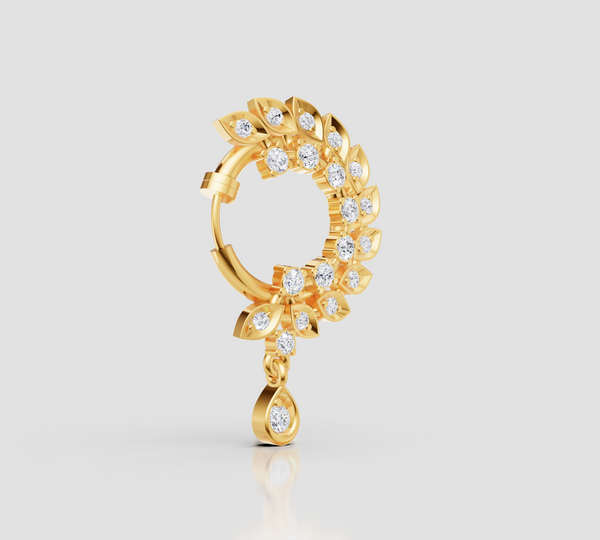 PETAL DROP ELEGANT NATH NOSE PIN