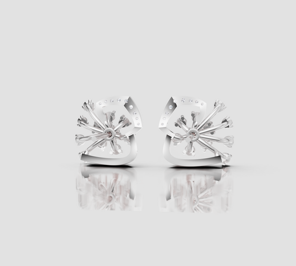 ROSE FIRE DIAMOND BLOOM EARING