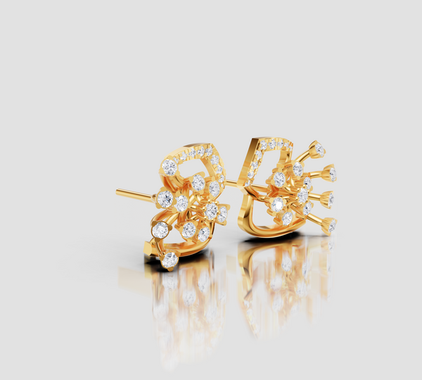ROSE FIRE DIAMOND BLOOM EARING