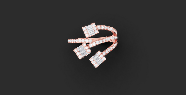 TRINITY BAGUETTE WRAP RING