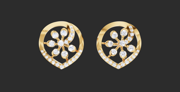 RADIANT FLORAL STUDS EARING