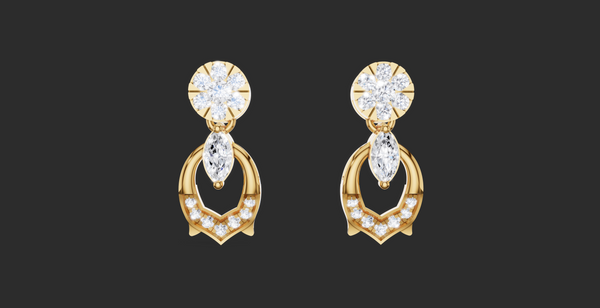 AURA MARQUISE DROP EARING