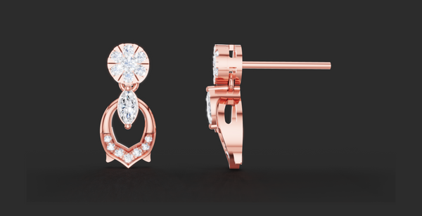 AURA MARQUISE DROP EARING