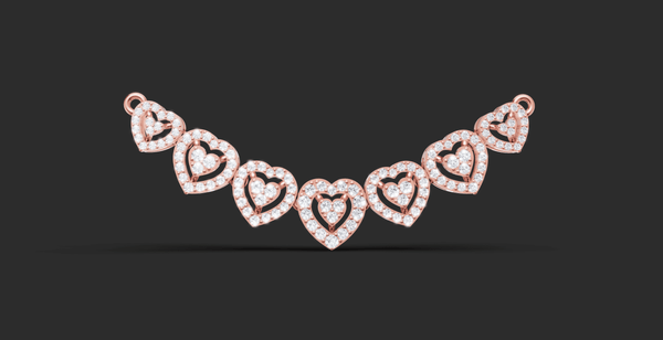 SYMPHONY HEARD PENDANT AND EARING SET