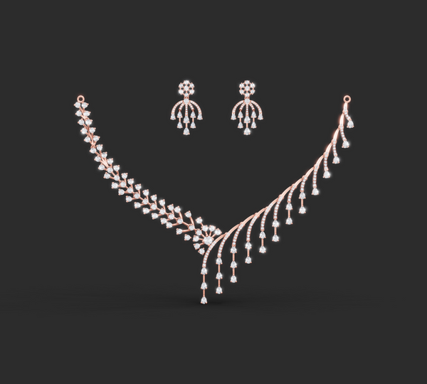 ELEGANT RAINDROP NECKLACE SET