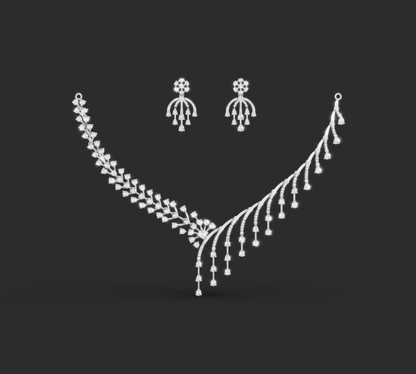 ELEGANT RAINDROP NECKLACE SET