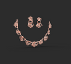 DELICATE FLORAL DIAMOND NECKLACE SET