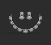 DELICATE FLORAL DIAMOND NECKLACE SET