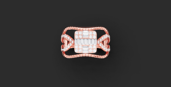 ETERNA SQUARE DIAMOND RING