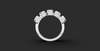BAGUETTE HALO SCALLOP RING