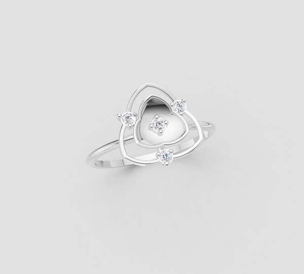 ROYAL HEART HALO RING