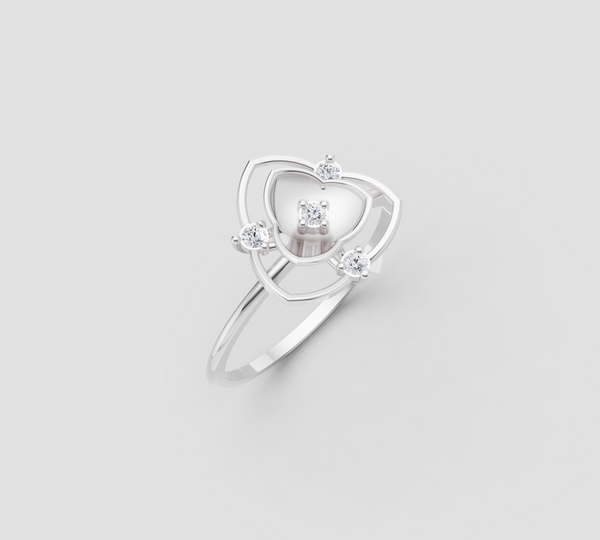 ROYAL HEART HALO RING