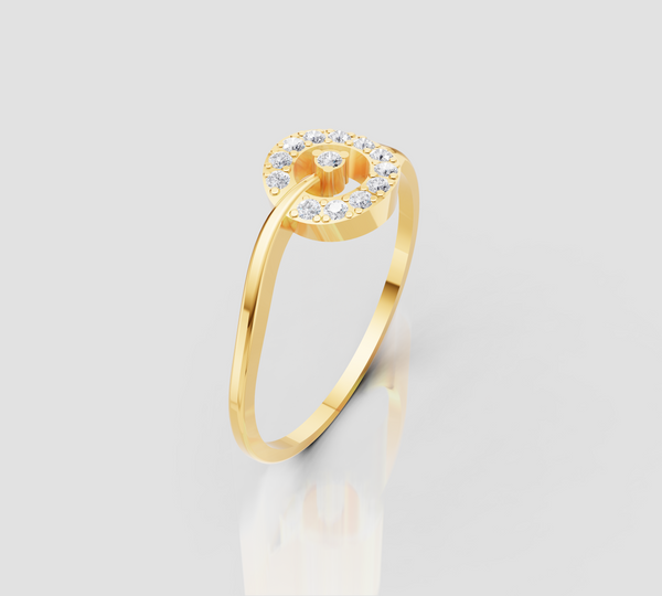 LUNA CIRCLE DIAMOND RING