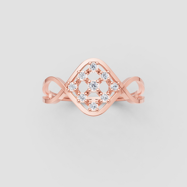 ROHMBUS NET DIAMOND RING