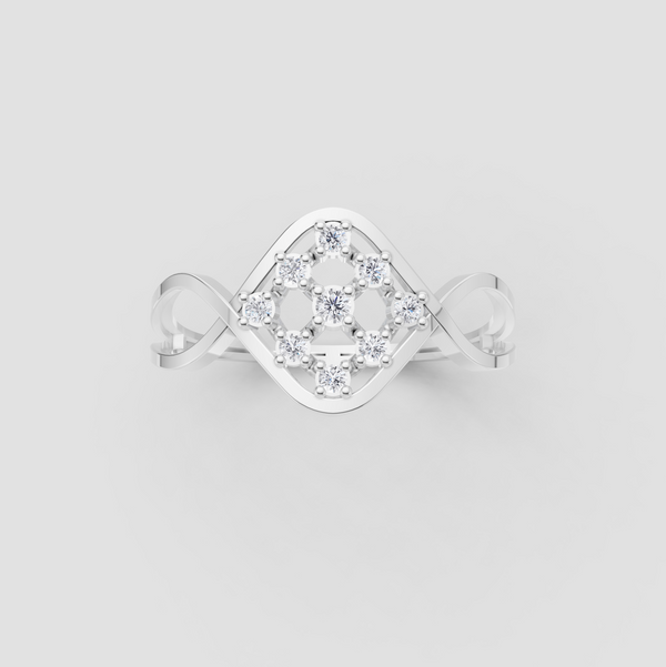 ROHMBUS NET DIAMOND RING