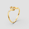 CELESTE LEAF SPARKLE RING