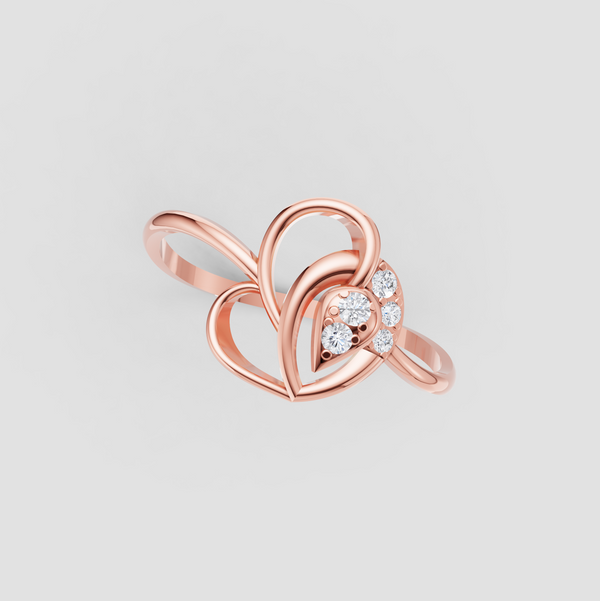 CELESTE LEAF SPARKLE RING