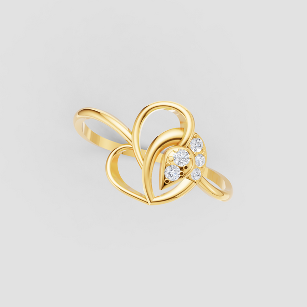 CELESTE LEAF SPARKLE RING