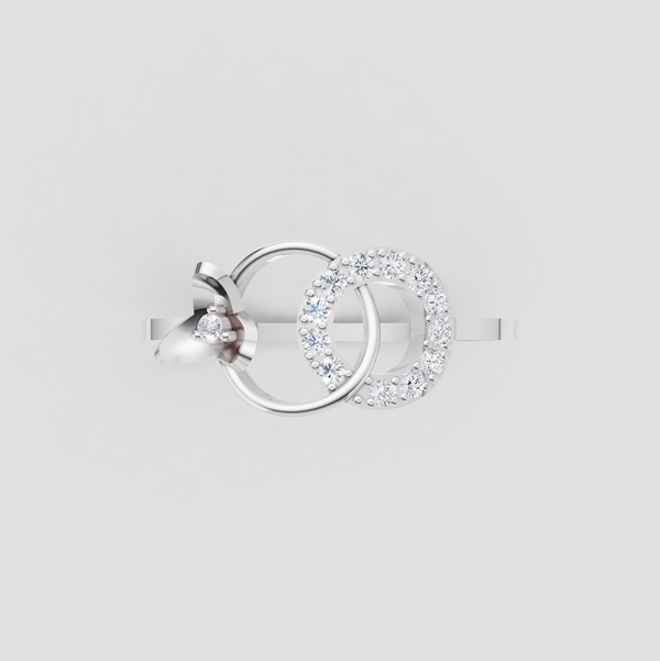 RAIDIANT LOOP DOUBLE CIRCLE RING