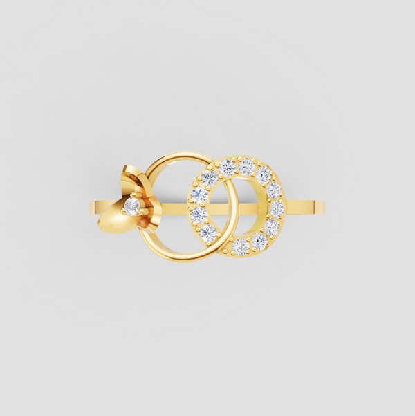 RAIDIANT LOOP DOUBLE CIRCLE RING