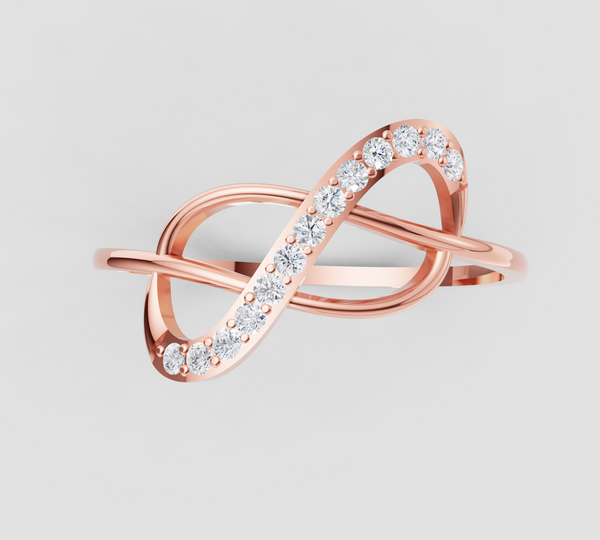 INFINITY KNOT DIAMOND RING