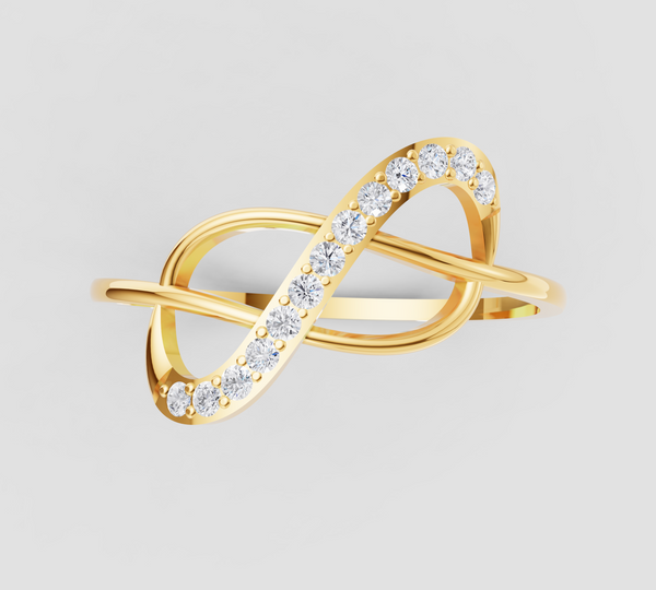 INFINITY KNOT DIAMOND RING
