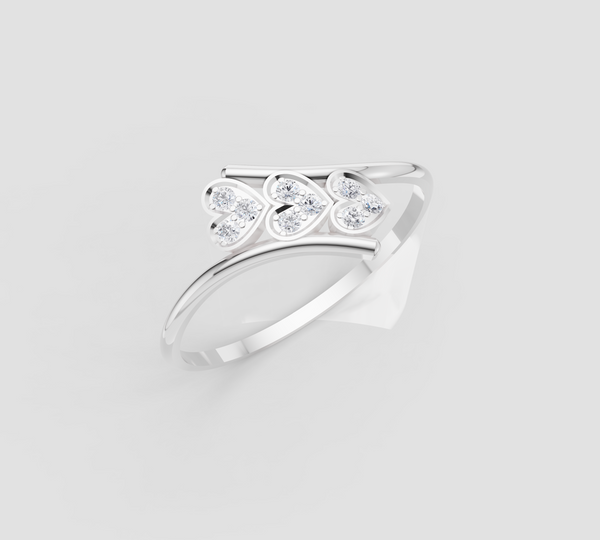 TRI HEART RING