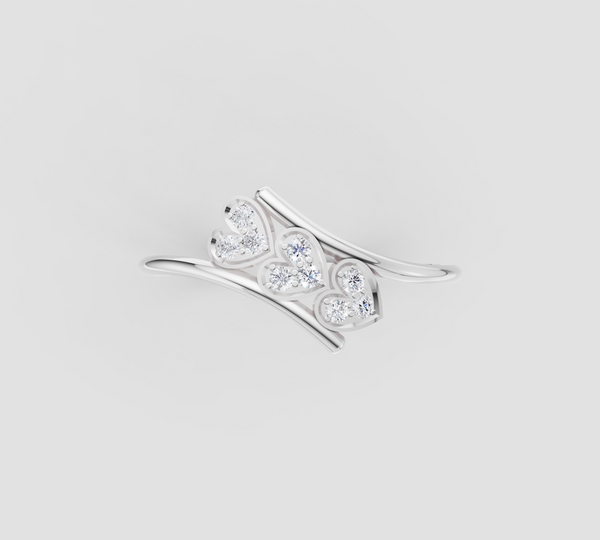 TRI HEART RING