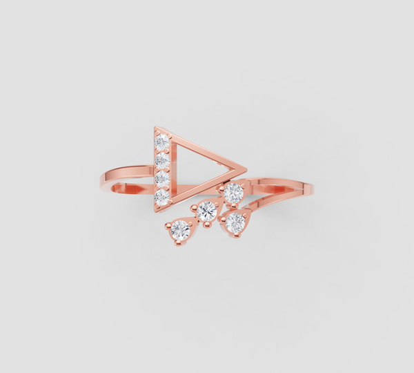 TRI-AURA DIAMOND GOLD RING