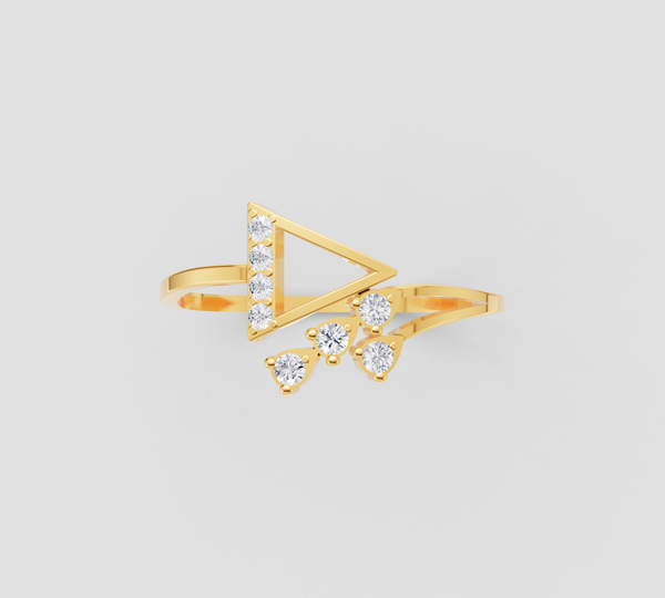 TRI-AURA DIAMOND GOLD RING