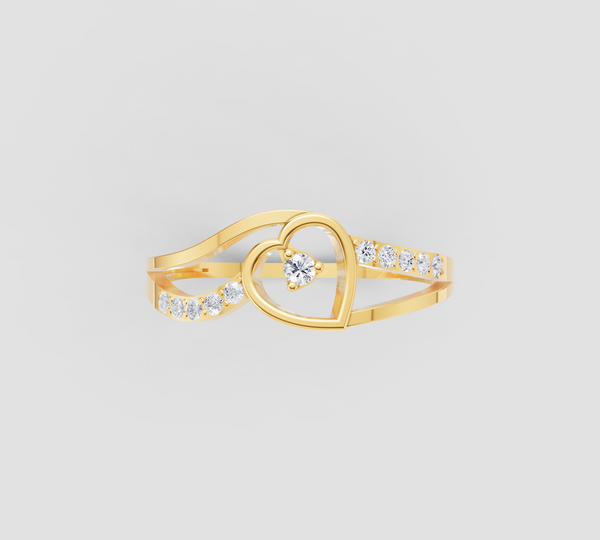 AMORA HEART TWIST DIAMOND RING