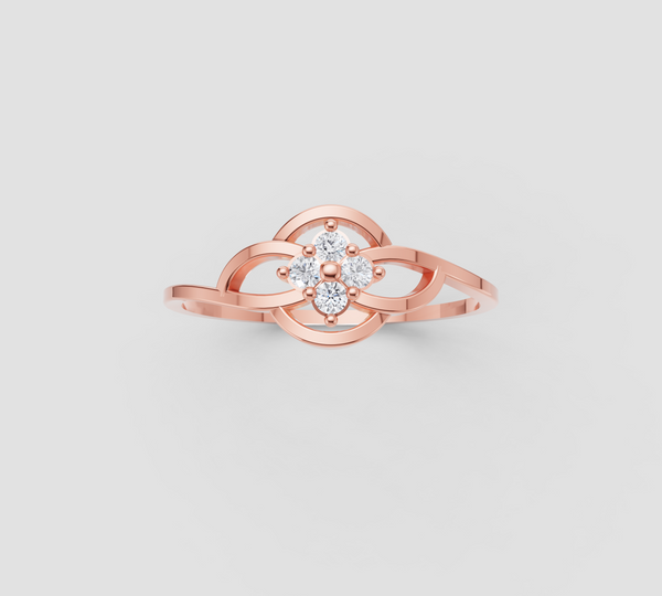 TWISTED BLOOM DIAMOND RING