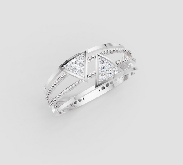 RAIDIANT TRIANGULAR HALO RING