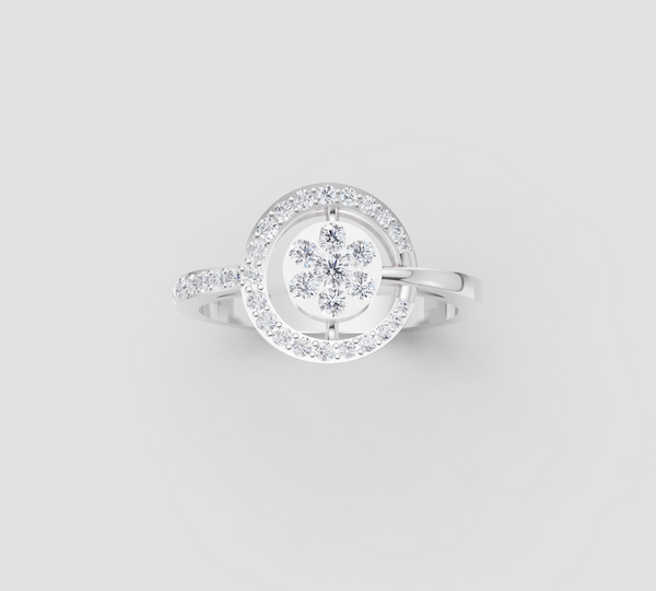 FLORAL STAR HALO RING