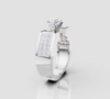 CURVE CLUSTER SOLITAIRE BAND