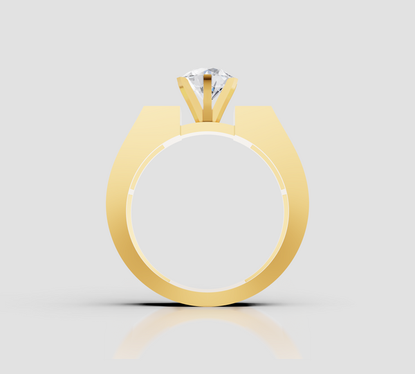 CURVE CLUSTER SOLITAIRE BAND