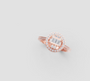 ROYAL HALO BAGUETTE RING