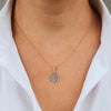 ELEGANTFLORAL PENDANT SET WITH EARINGS