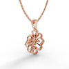 ELEGANTFLORAL PENDANT SET WITH EARINGS